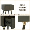 thumbnail image 4 of Caden Solid Wood Nightstand/Side Table/End Table, Fully Assembled, with 1-Drawer for Mid Century Bedroom and Living Room, Mocha, 4 of 5