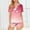 Pink, variant on Summer Pajamas for Women Summer Hearts Print Lightweight Pajama Sets Casual Collared Short Sleeve Sleepwear with Shorts Summer Pjs for Women