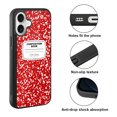 thumbnail image 2 of WIRESTER Shockproof Soft Rubber Cover Case for Apple iPhone 16 6.1" 2024, Red Composition Book, 2 of 5