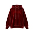 thumbnail image 3 of JUjie Lightweight Hoodies for Women Oversized Sweatshirt Comfort Drawstring Sweatshirts for Fall & Winter Top 2026 Basic Hoodie Outfits Red XXL, 3 of 5