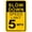YellowBlack, variant on Slow Down Speed Limit 5MPH Sign, 12" x 18" Rust Free Heavy Duty Aluminum Safety Caution Signs