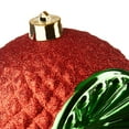 thumbnail image 3 of (3 pack) Red & Green Glitter Vintage-Style Witch Eye 150mm Jumbo Shatterproof Round Christmas Ornament, Holiday Time, 3 of 6