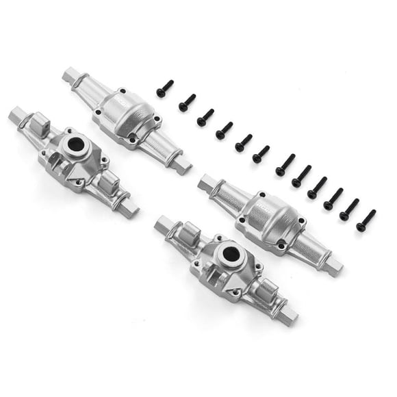 Xingzhi Aluminum Alloy CNC Machined Front And Rear Axle Housings For 1/24 FMS FCX24 Crawler Silver
