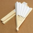 thumbnail image 4 of 30/20/16/10/5Pcs Creative Carving Craft Vintage Chinese Paper Fans Bamboo Hand Held Folding Fans for Wedding, Party, DIY Decoration, 4 of 9
