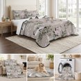 thumbnail image 6 of Quilts Twin Size Bedding Set, White Crane Lightweight Quilted Comforter, Pink Chery Blossom Vintage Pine Banches Cloud Soft Reversible Bedspread Coverlet with Pillow Covers for All Season, 68" x 86", 6 of 9