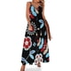 thumbnail image 1 of Vestido sin mangas estilo hippie bohemio retro de los años 60 con diseño de flores Vestido largo para mujer, 1 of 7
