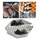 thumbnail image 1 of Cestas de Carbón Cola 2 Uds de Aluminio Soportes de Briquetas Herramientas Bandeja Resistentes, 1 of 7