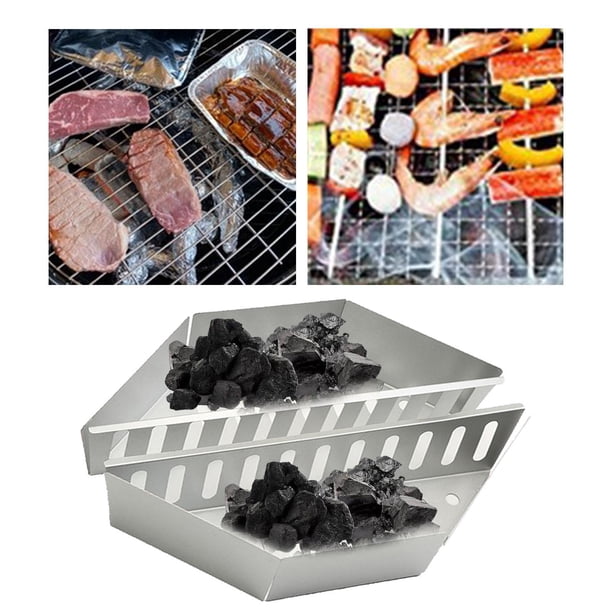 Cestas de Carbón Cola 2 Uds de Aluminio Soportes de Briquetas Herramientas Bandeja Resistentes