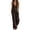 Brown, variant on Jumpsuit for Women Bohemian Loose Fit V Neck Wide Leg Piece Romper Bodysuit Womens Rompers Black S
