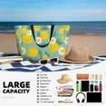 thumbnail image 5 of Disketp Lemons Chamomile Flowers And Leaves Large Capacity Beach Bag, Waterproof Sandproof Beach Swim Pool Bag Tote Bag for Women, 5 of 7