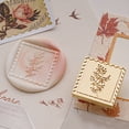 thumbnail image 4 of Ndcxsfigh Serie Flores Vid Cabeza Sello Sellado Cobre Cuadrado para Regalo Invitación Boda, 4 of 9
