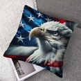 thumbnail image 7 of nygtbtfer Throw Pillow Cover American Bald Eagle On Grunge Flag USA Flag Stripe Star Decor Lumbar Pillow Case Cushion for Sofa Couch Bed Standard Queen Size White, 7 of 7