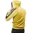 thumbnail image 3 of Mens Stripe Track Pullover Hoodie Skinny Fit Elastic Athletic Training Tops, 3 of 5