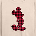 thumbnail image 3 of Mickey & Friends - Mickey Plaid - Women's Lightweight French Terry Long Sleeve Shirt, 3 of 5
