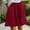 *Red, variant on ClodeEU Women's Summer Elastic Waist Ruffle Hem Shorts,Casual Comfy Loose Fit Linen Cotton Shorts with Pockets Army Green,Women's Plus L
