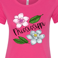 thumbnail image 4 of Inktastic Mississippi Magnolia Flowers and Leaves Women's T-Shirt, 4 of 5