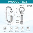 thumbnail image 2 of 2 Pack M10 Kit d'Écrou de Levage, Vis Anneau, 44 lbs Couleur Chrome, 2 of 7