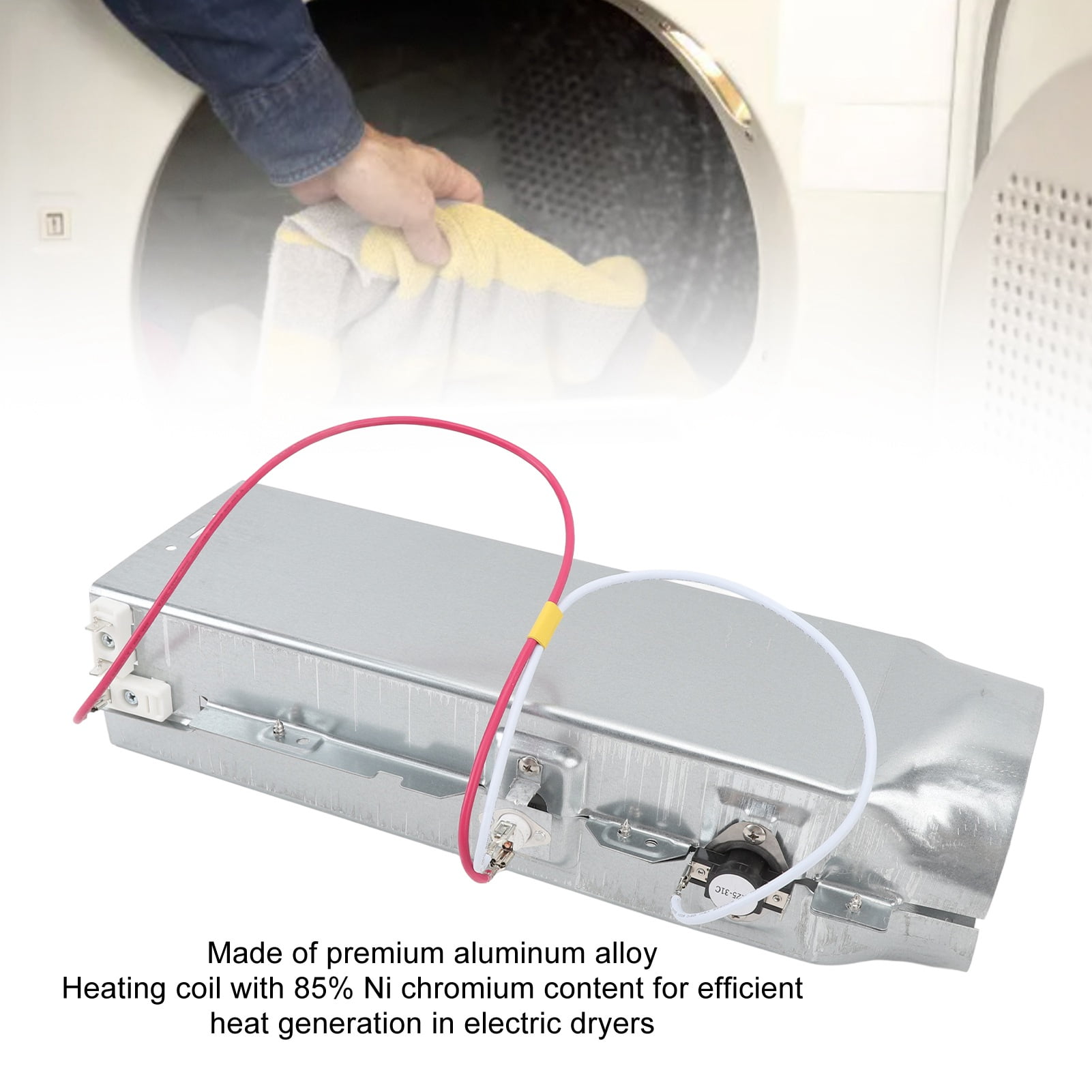 YAHHU 5301EL1001A Dryer Heating Element Assembly Replacement Part for LG Kenmore Dryers, 16.1 x 6.6 x 5.6 inches / 41 x 16.7 x 14.2 cm Aluminum Alloy Heater Element Replaces PS3527788 AP4438941