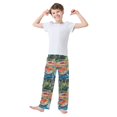 thumbnail image 2 of FORMRS Boys Pajama Pants with Pockets Size 6-8Y Kids Lounge Sleep Bottoms, Art Goldfish Bowl, 2 of 8