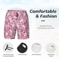 thumbnail image 3 of Balery Cute Rabbit Mens Swim Trunks Swim Shorts for Men Quick Dry Inseam Beach Shorts with Compression Liner Pocket-XX-Large, 3 of 9