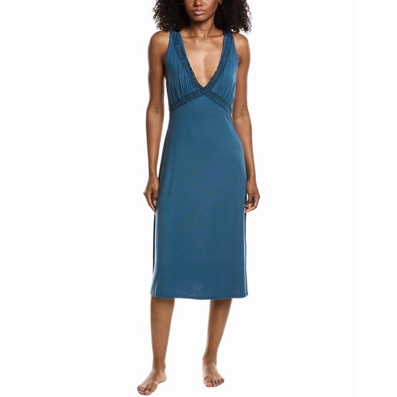 Natori womens  Essentials Gown, XL, Blue