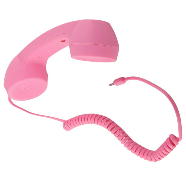 3.5mm Vintage Retro Telephone Handset, Radiation Proof Handheld Cell Phone Receiver Mic Microphone, Telephone Handset Receiver for Mobile Phones Smartphone, with USB C Adapter