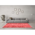 thumbnail image 3 of Ahgly Company Indoor Round Abstract Red Contemporary Area Rugs, 8' Round, 3 of 4