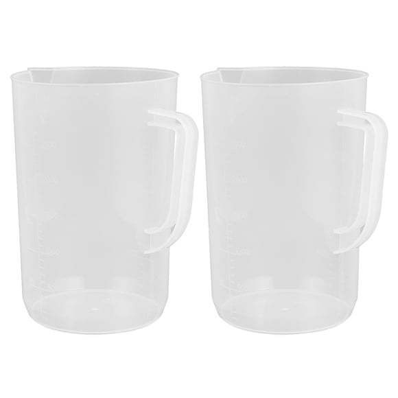 OUNONA 2Pcs Plastic Measuring Jug for Automotive Oil Measurement with Easy Read Markings