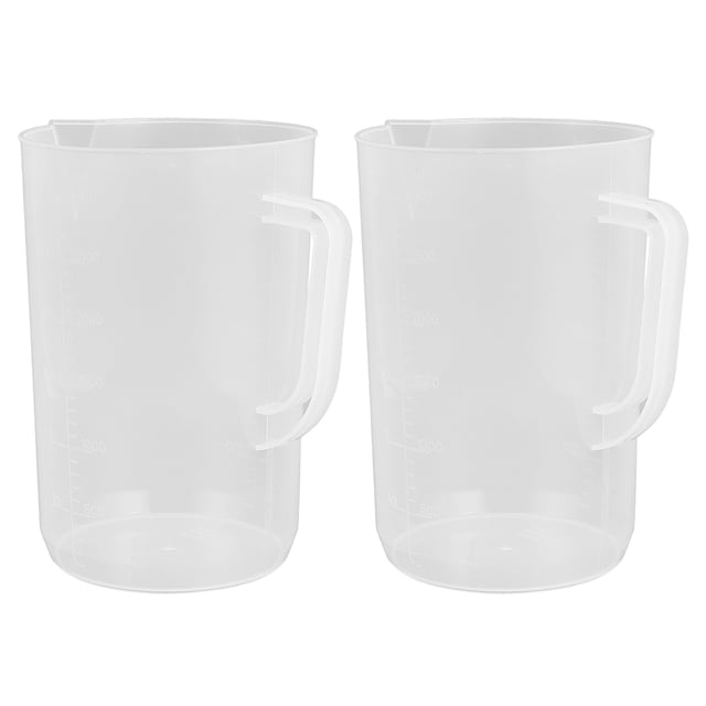 OUNONA 2Pcs Plastic Measuring Jug for Automotive Oil Measurement with Easy Read Markings