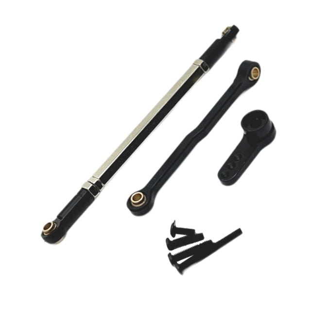 ZLight RC Car Pulling Steering Servo Link Rods Spare Parts Set For Easy Installation On 1 12 Scale RC Models Car Push Rod black