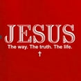 thumbnail image 5 of Wild Bobby Jesus the Way. The Truth. The Life Inspirational/Christian Women Standard V-Neck Tee, Red, XX-Large, 5 of 5