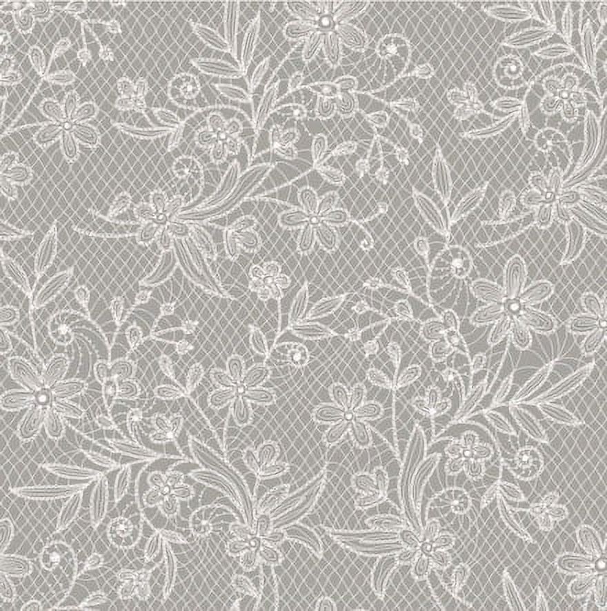 Magic Cover Rolled 54 Inch Vinyl Clear - Vintage Lace, by the yard