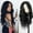Black, variant on Small Body Lace Front Wig Human Hair Blend With High Temperature Fiber For Women Natural Looking Hairpiece
