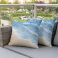 thumbnail image 3 of Summer Beaches Outdoor Pillow Covers Pack of 2 Gradient Navy Blue Ocean Casual Sea Coastal Waterproof Throw Pillow Covers Decorative Cushion Cases for Patio Garden Tent Balcony Couch 20x20 inch, 3 of 9