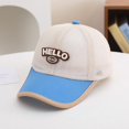 thumbnail image 2 of Toddler Hat Letter Embroidery Kids Baseball Hat Breathable Vacation Gift for Toddler Caps Boys Age 2-8 Years Kids Clothes, 2 of 6