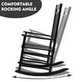 thumbnail image 5 of Kozyard High Back Slat Rocking Chair, Solid Wood Outdoor Rocking One Chair for Front Porch Furniture, Porch Chairs for Indoor or Outdoor Use (1 Pack, Black W/O Table), 5 of 5
