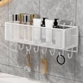 thumbnail image 1 of Cagogo Clearance Under $5 Hanging Storage Baskets Organizer Wall Mount, Metal Wire Storage Bin Rack for Kitchen Bathroom Shower Spice Shelf Home Decor Essentials with Hooks, 1 of 6