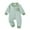 Green, variant on Busydd Baby Rompers Casual Comfy Solid Color Long Sleeve Boys Clothes Fashion Lapel Button Girls Romper 0-3 Months
