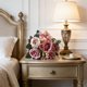 thumbnail image 1 of Ramo de hortensias de peonía con rosa artificial - flores artificiales de seda para decoración del hogar, centro de mesa de boda, disposición de mesa, sin mantenimiento, 1 of 5