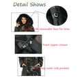 thumbnail image 6 of Womens Down Coat Thickened Down Jacket Long Coat Jacket with Removable Big Faux Fur Trim Winter Down Outwear Coat Plus Size, 6 of 7