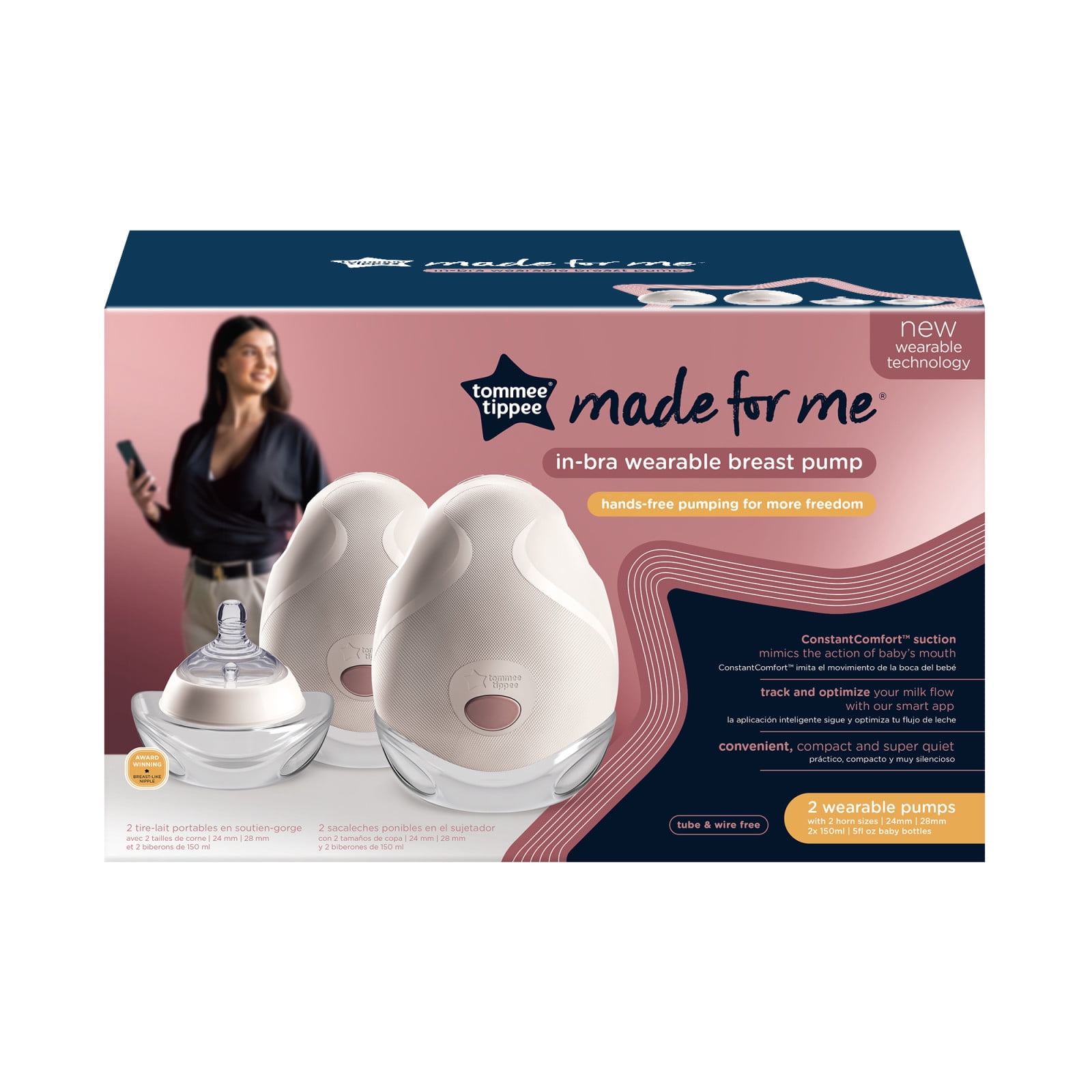 Tommee Tippee Double Electric Wearable Breast Pump, Hands-Free, Bomba