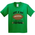 thumbnail image 3 of Inktastic Football Fan Just a Kid Youth T-Shirt, 3 of 5