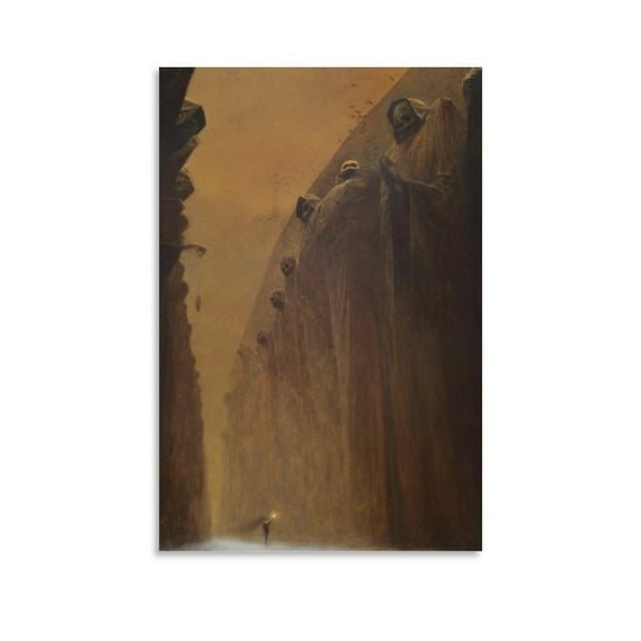 Zdzislaw Beksinski Untitled Art Poster (1) Wall Art Poster Scroll Canvas Painting Picture Living Room Decor Home 16x24inch(40x60cm)