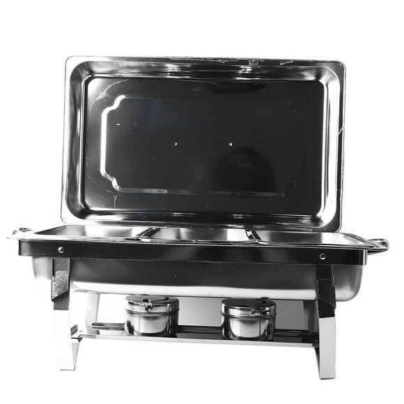 Catering Serve Chafer, Uniform Heat Conduction Rectangle Chafing Dish Buffet Set Large Capacity for Big Parties