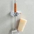 thumbnail image 4 of Snmubt Household Storage Clip Mop Hook No Punch Bathroom Storage Stick Bathroom Bathroom Load Bearing Mop Clip (Gray), 4 of 6