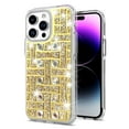 thumbnail image 5 of For Apple iPhone 16 Plus (6.7") Sparkly 3D Design Diamond Shockproof Protective Bling Rhinestone Hybrid Skin PC + TPU Cover ,Xpm Phone Case [ Pinwheel Gold ], 5 of 7