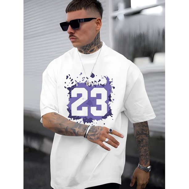 Camiseta casual premium para hombre - Manga corta con estampado elegante, transpirable, 100 % algodón, lavable a máquina - Perfecta para el verano. Para adultos, hombres, mujeres, adolescentes, jóvene