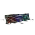 thumbnail image 3 of COFEST Clavier de Jeu Filaire Rétroéclairage LED Tricolore 104 Touches Contrôle Multimédia pour Ordinateur de Bureau Noir, 3 of 8