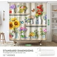 thumbnail image 6 of Flower Shelves Shower Curtain Boho Farmhouse Shower Curtain Rustic Country Floral Shower Curtains for Bathroom Waterproof Fabric Shower Curtain Set with Hooks Farmhouse Bathroom Curtain Decor 72x72, 6 of 6