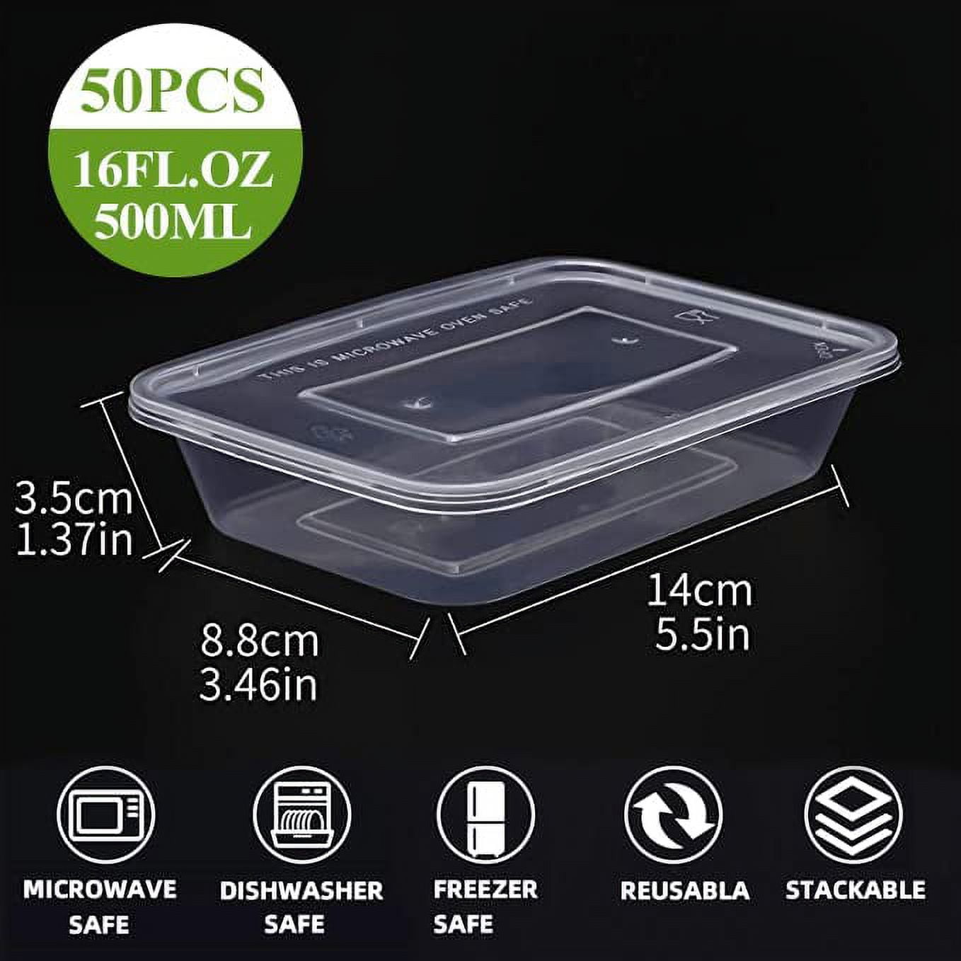 650ml Clear Takeaway Food Containers & Lids (case of 300)